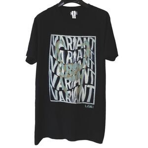Marvel Men’s Unisex Black Loki Groovy Variant Text Graphic Shirt Sz M